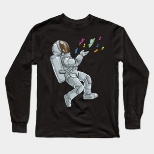 Astronaut with Butterflies T Shirt Long Sleeve T-Shirt